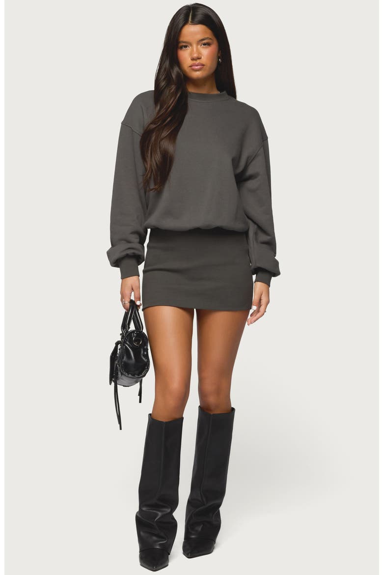Jannah Long Sleeve Sweatshirt Minidress