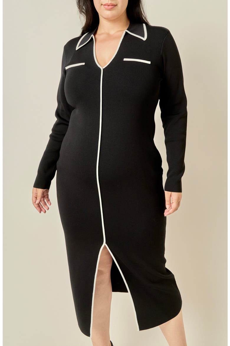 Piped Midi Dress