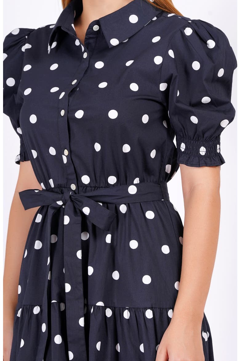 Octavia Puff Sleeve Shirt Dress