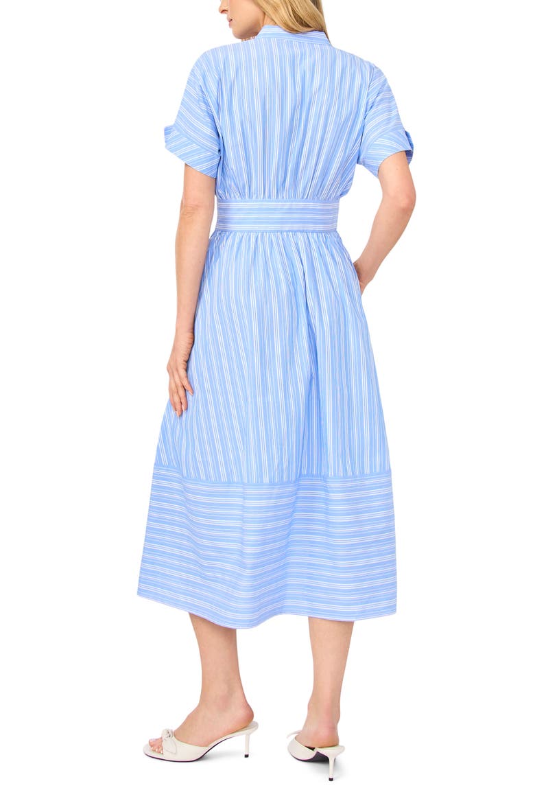 Stripe Cotton Midi Dress