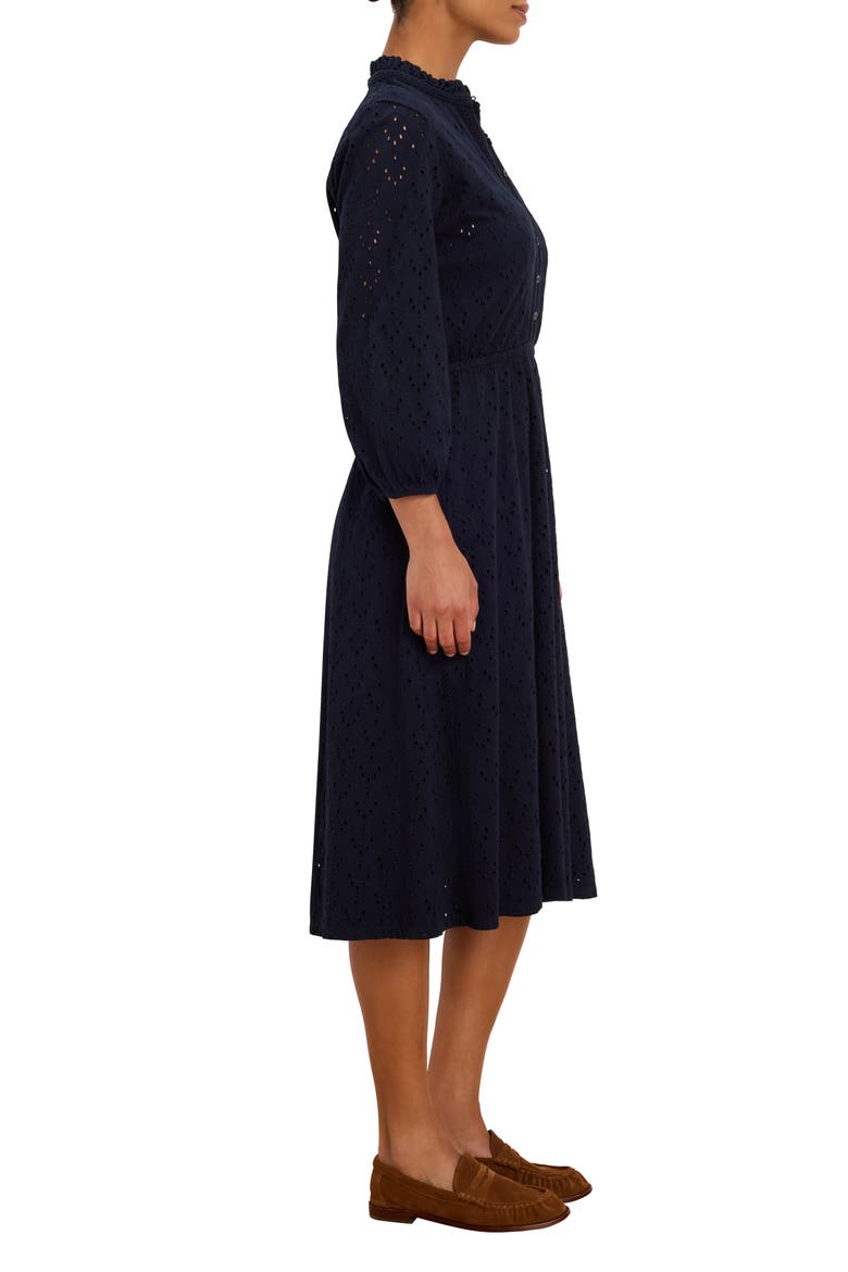 High Tea Knit Eyelet Midi Dress