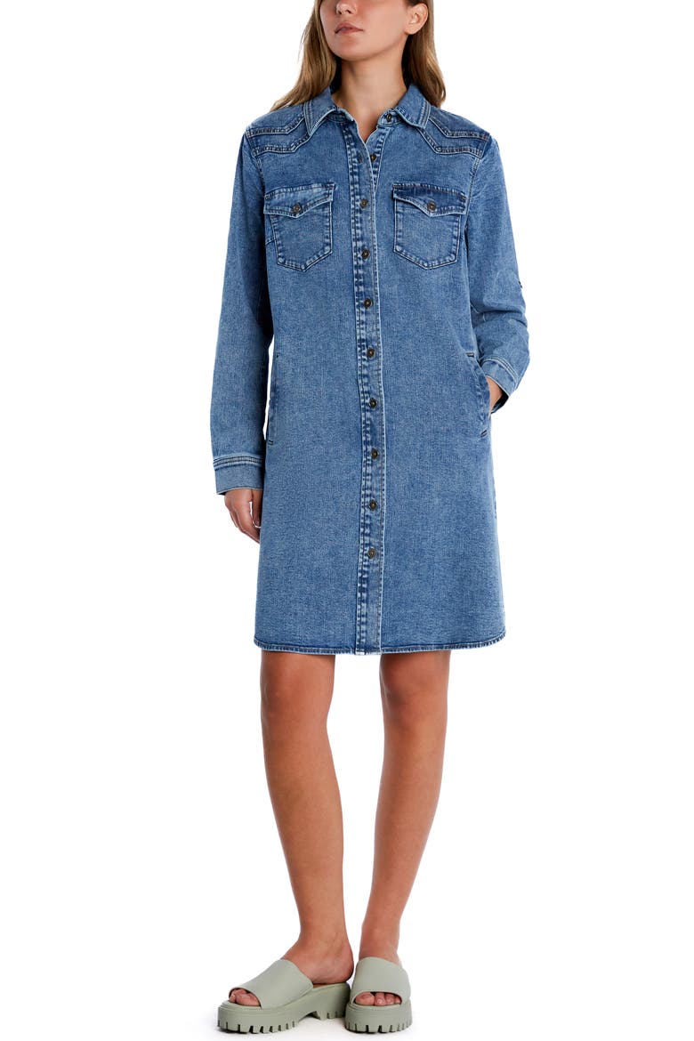Choice Long Sleeve Denim Shirtdress