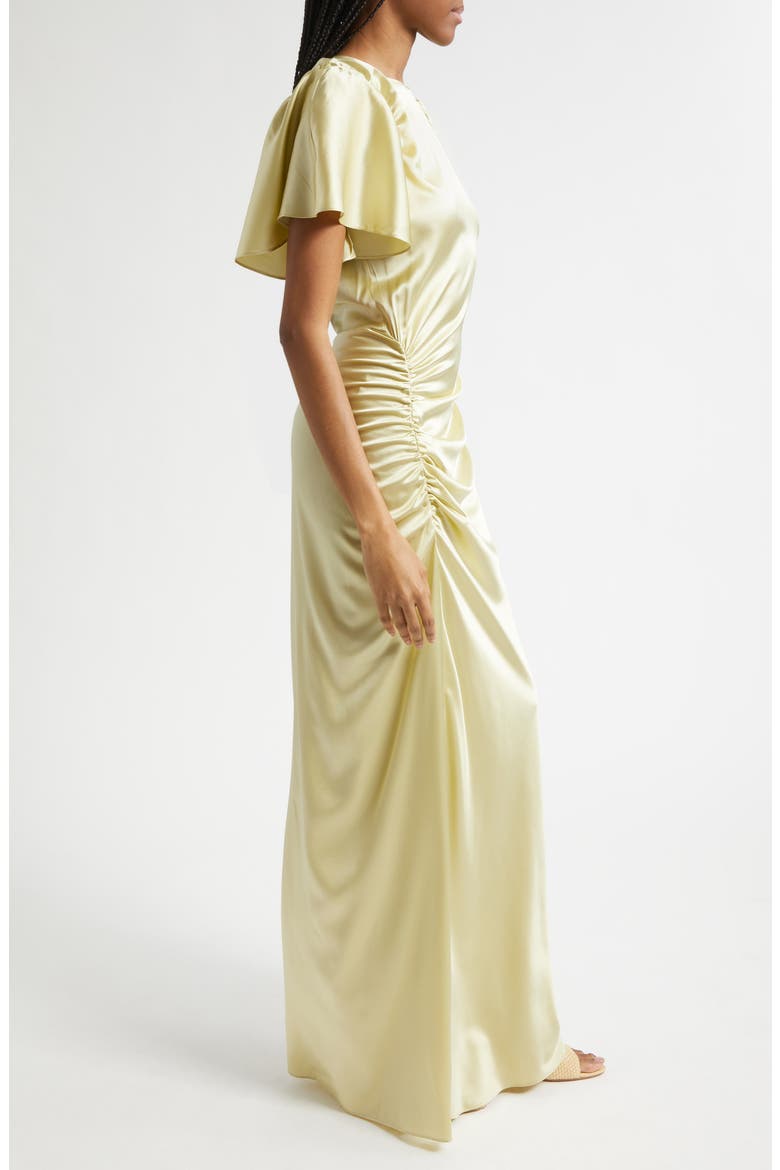 Huntleigh Side Ruched Silk Blend Gown