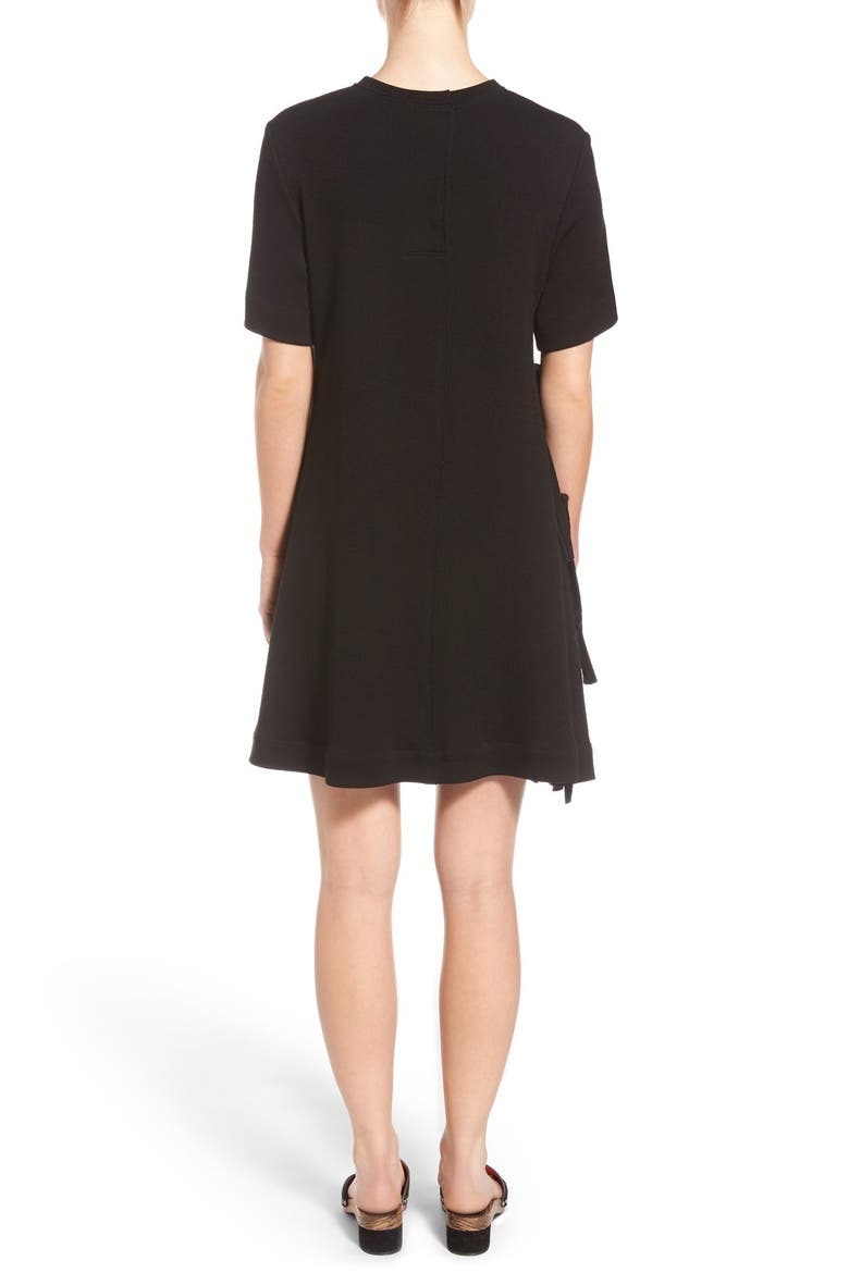 Flared Side Tie Jersey Dress