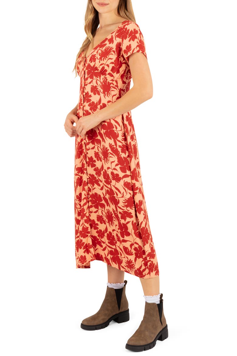 Sunset Floral Midi Dress