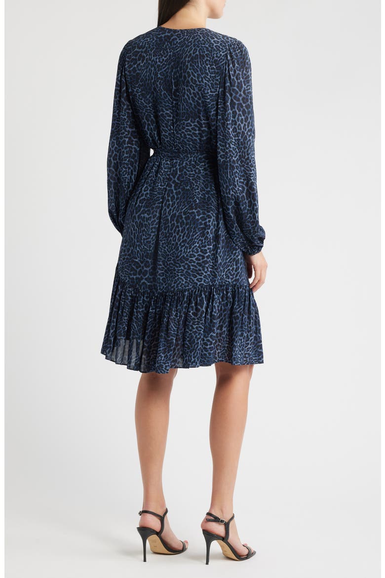 Cheryl Print Ruffle Hem Long Sleeve Dress
