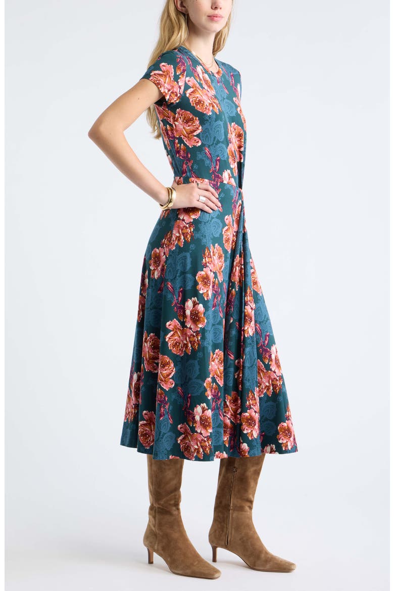 Twist Waist Jersey Midi Dress