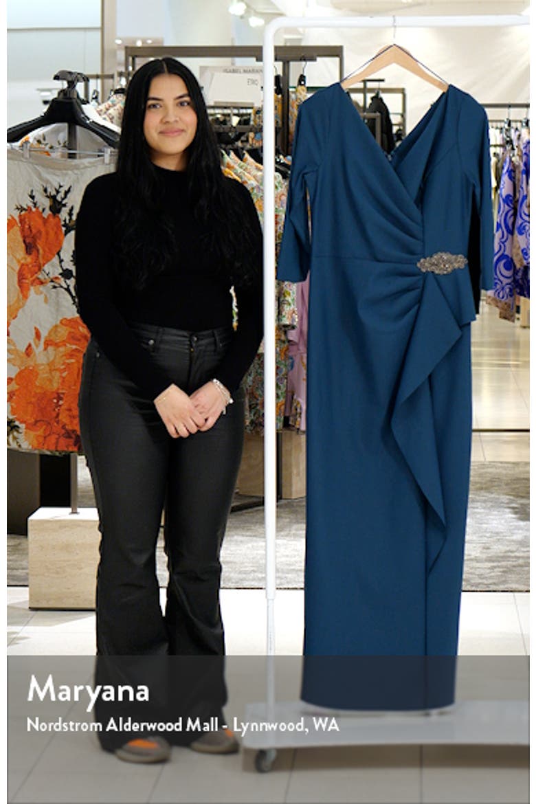 Ruched Column Gown