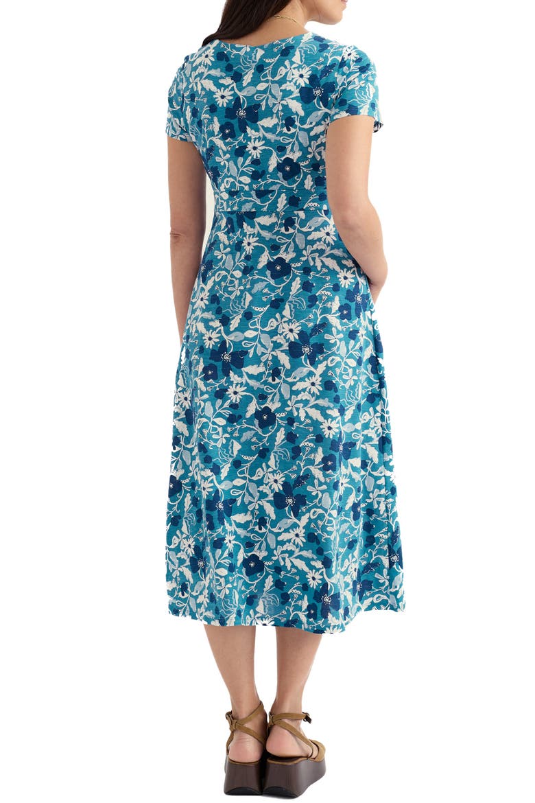 Chapelle Floral Organic Cotton Jersey Midi Dress