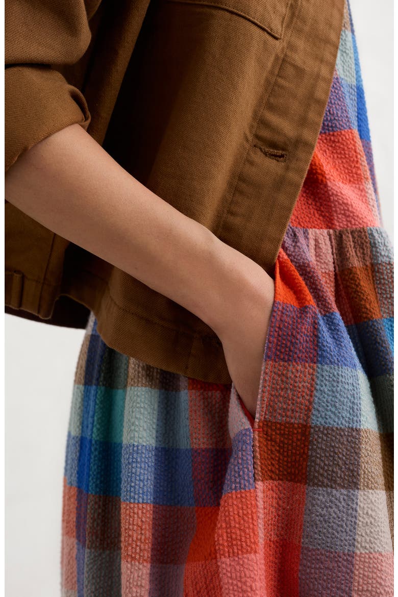 Brouse Check Organic Cotton Midi Dress