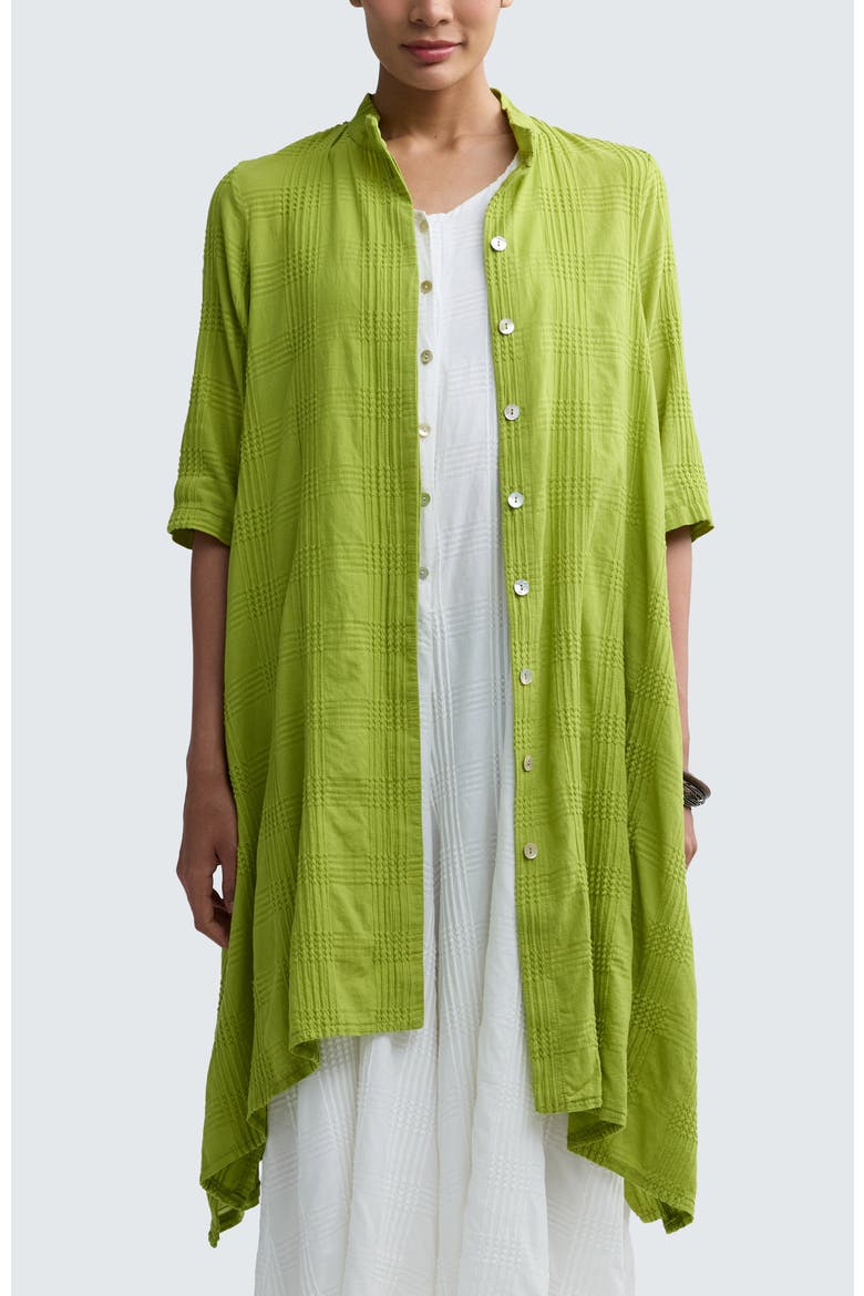 Vela Check-embroidered Shirt Dress