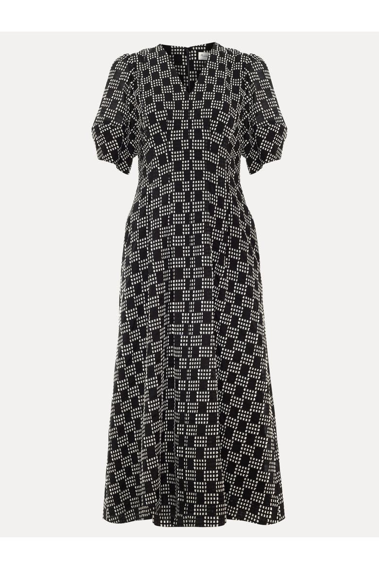 Yasmine V-Neck Printed A-Line Dress