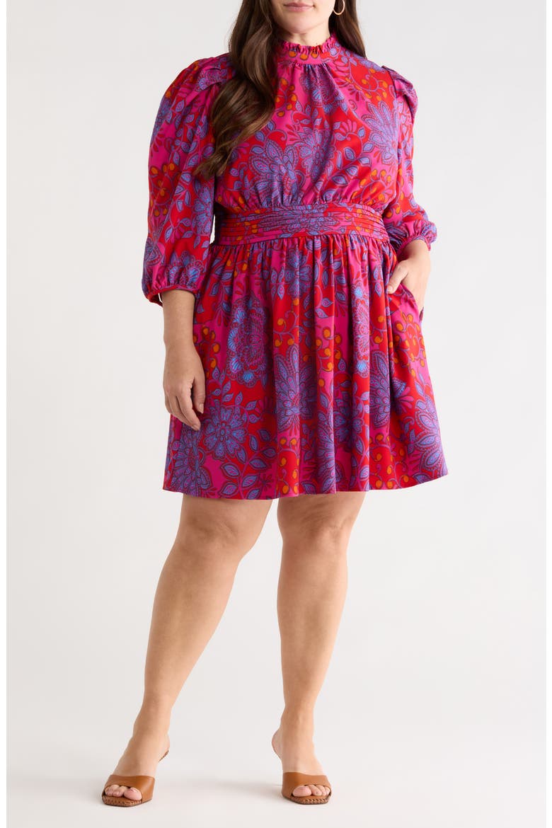 Darret Esmae Floral Pleated Dress