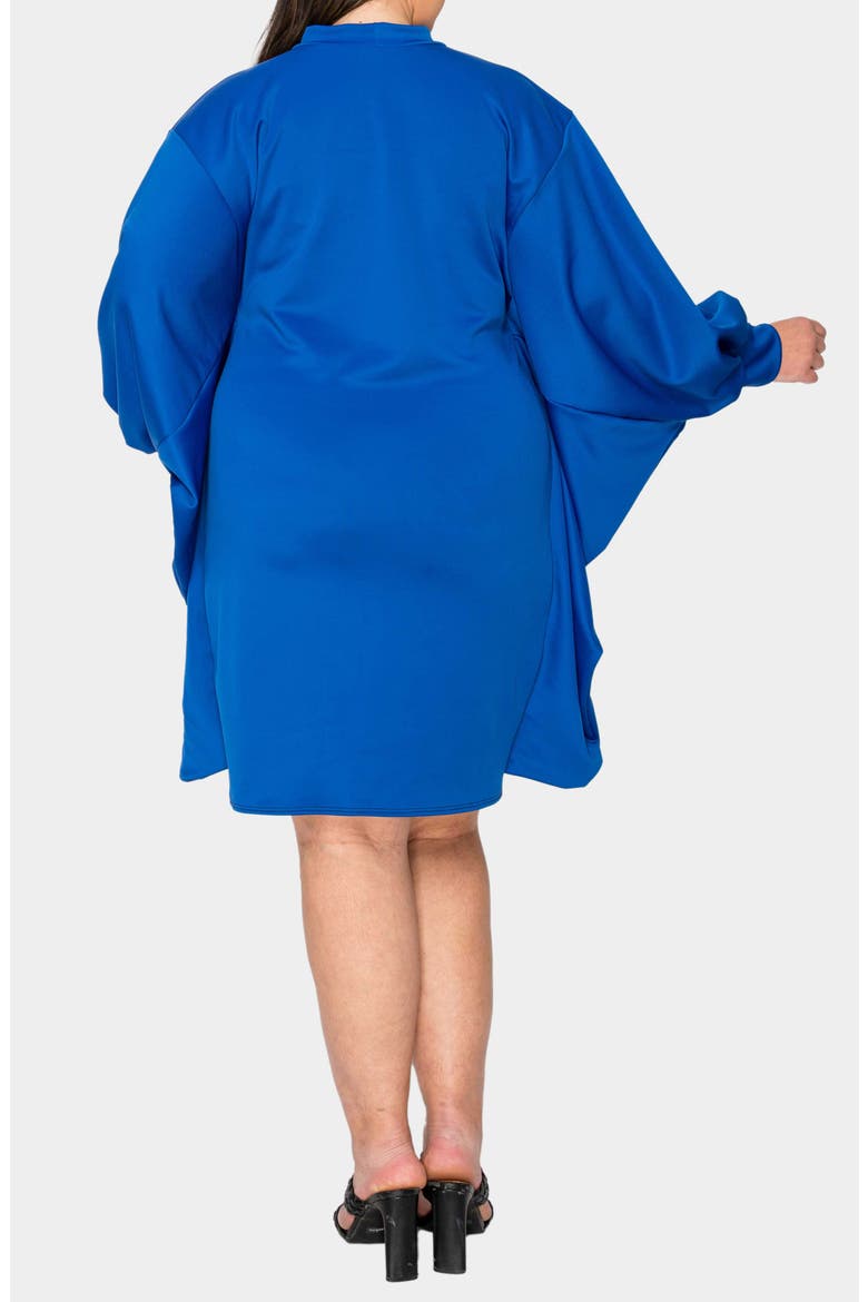 Alivera Cocoon Mock Neck Satin Minidress