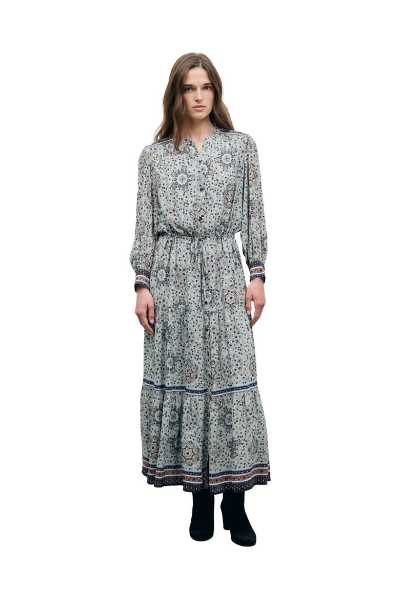 Cyril Long Sleeve V-Neck Maxi Dress