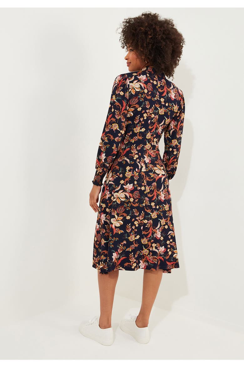 Stretch Knit Knot Front Midi Dress