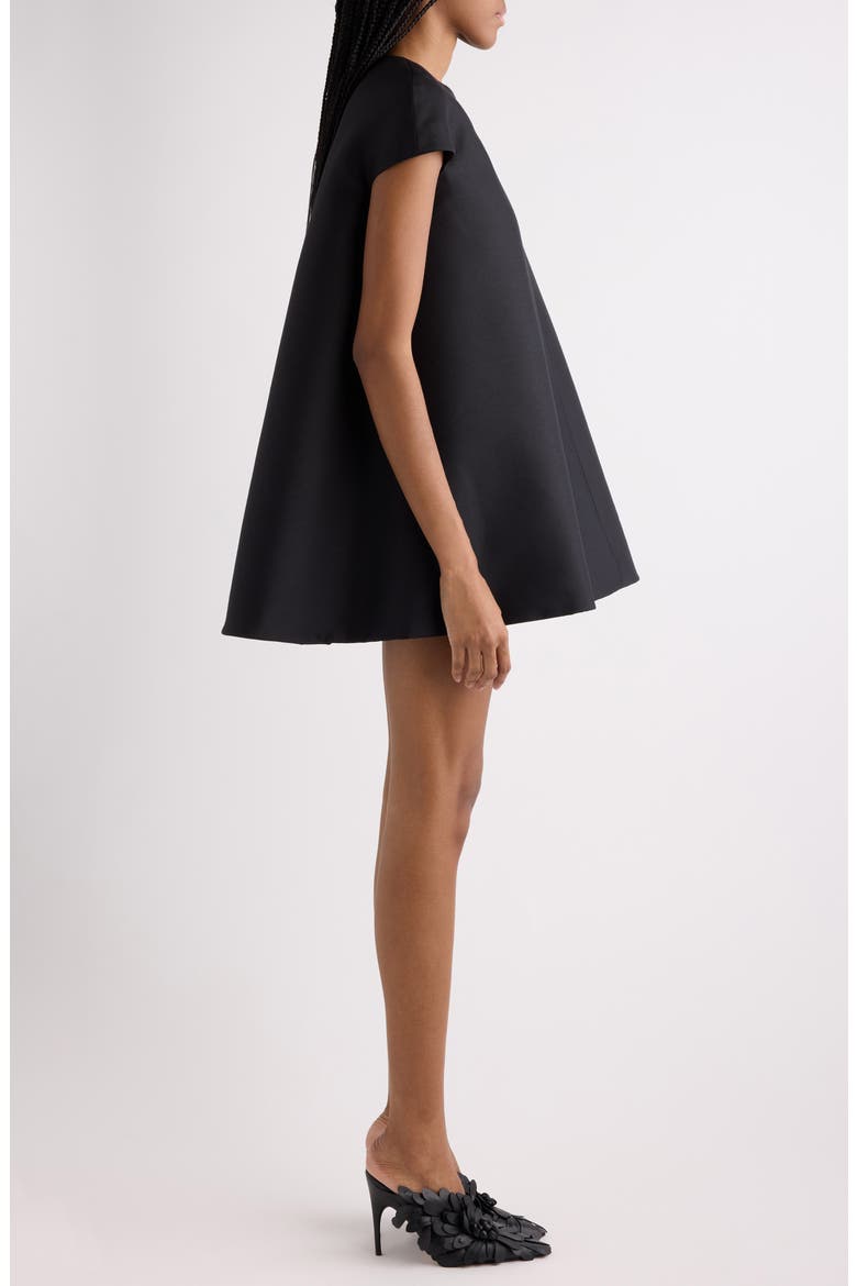 Wool & Silk Crepe Babydoll Minidress