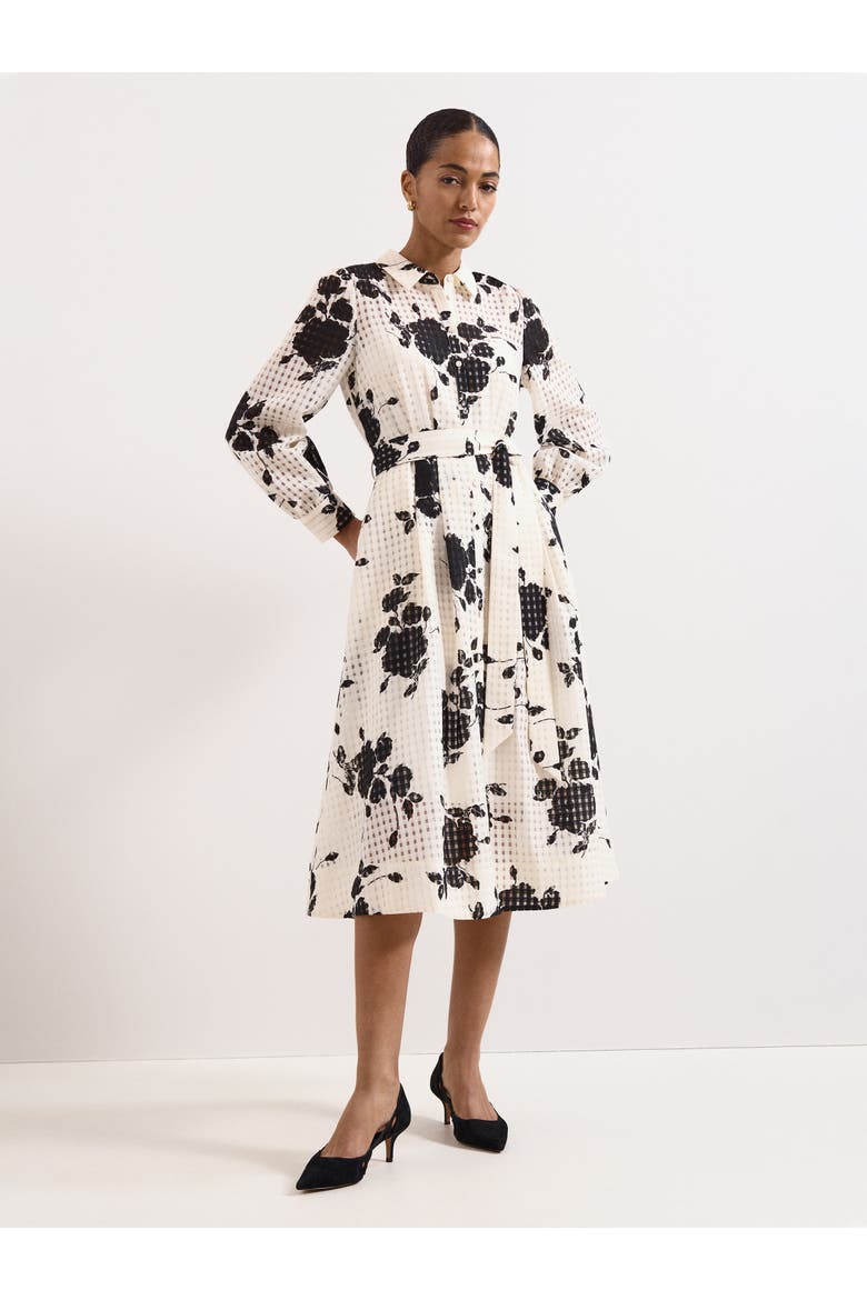 Natalie Floral Belted Shirt Dress