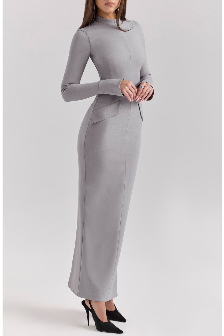 Marie Louise Mock Neck Long Sleeve Maxi Dress