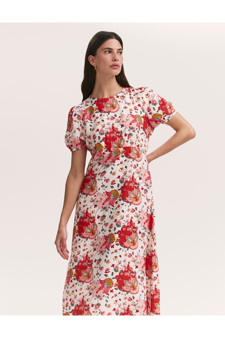 Lili Short Sleeve Midi Tea Dress