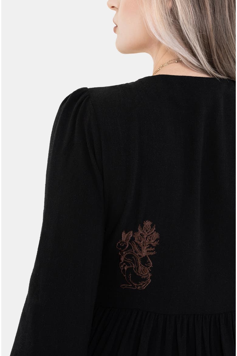 Hexborn Linen-blend Baba Yaga Mini Dress