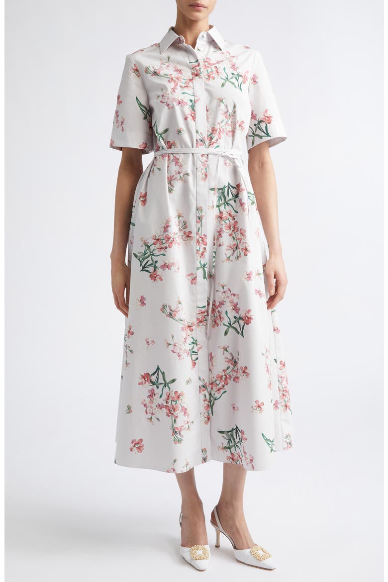Floral Organic Cotton Midi Shirtdress
