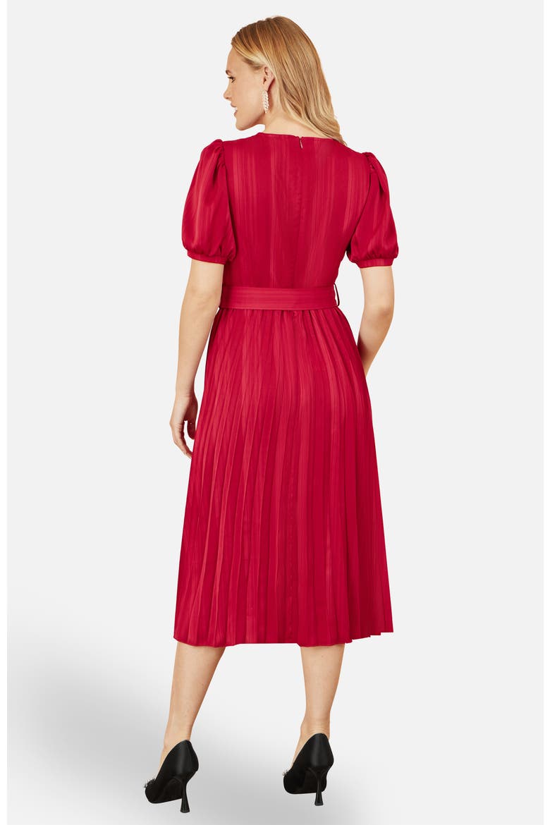 Satin Striped Midi Dress