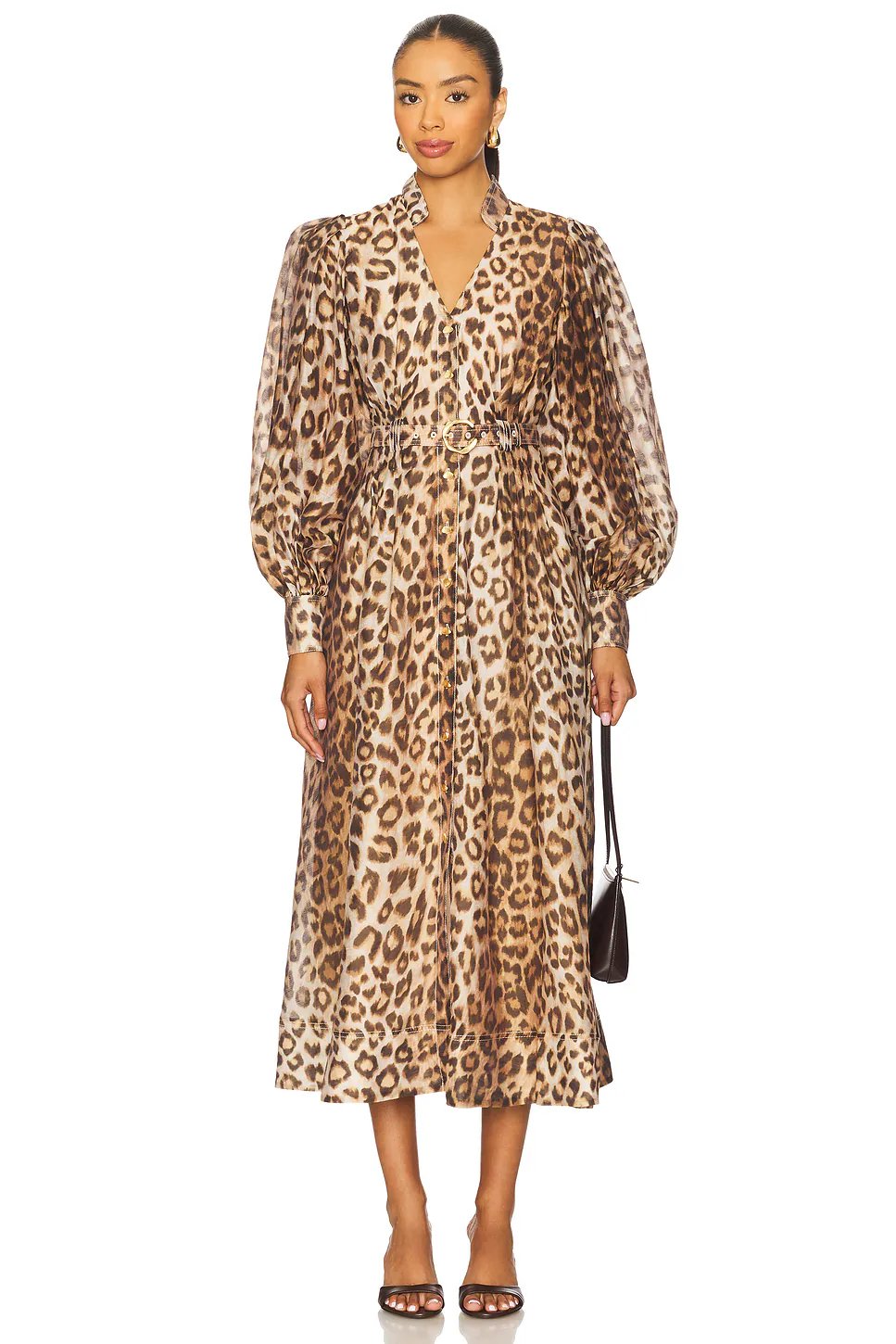 Aje Isabella Shirtdress in Leopard - Image 1