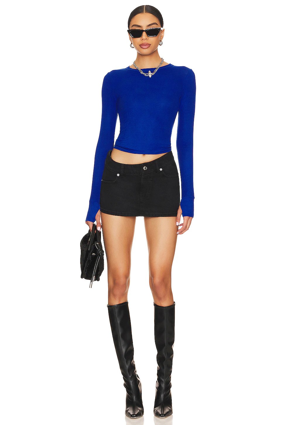 Michael Lauren Alick Tee in Ultramarine Blue - Image 4