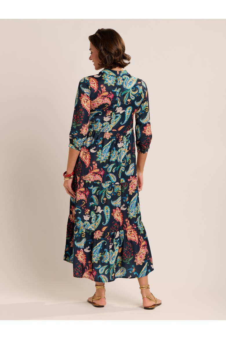 Estrella Sculpted Collar Maxi Dress