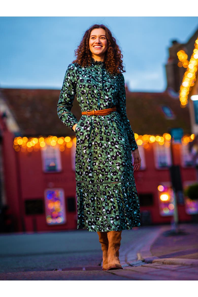 Luna Long Sleeve Button Midi Dress