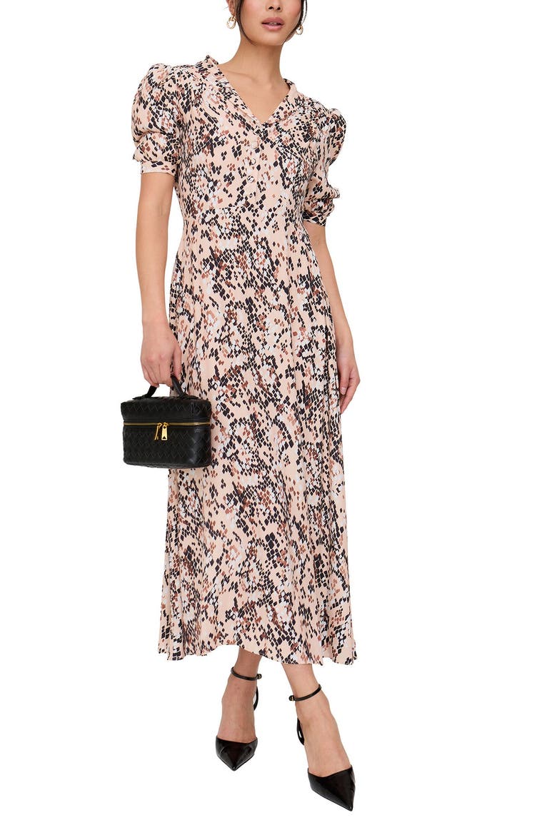 Julia Button Down Print Maxi Dress