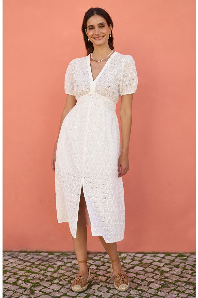 Broderie Anglaise Midi Dress