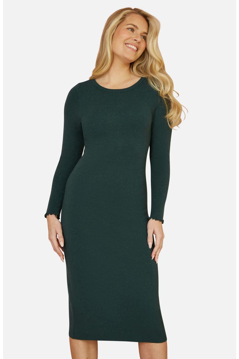 Luminous Sparkle Knit Midi Sweater Dress