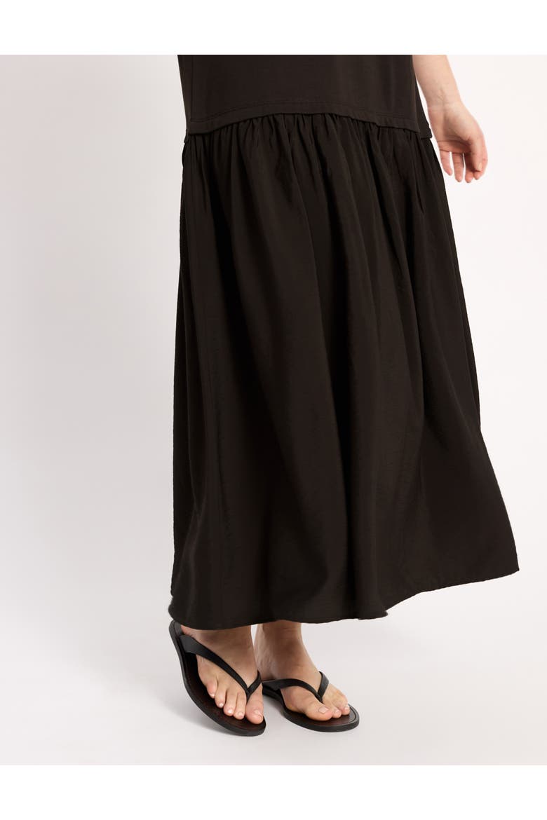 Boxy Crew Neck Maxi Dress