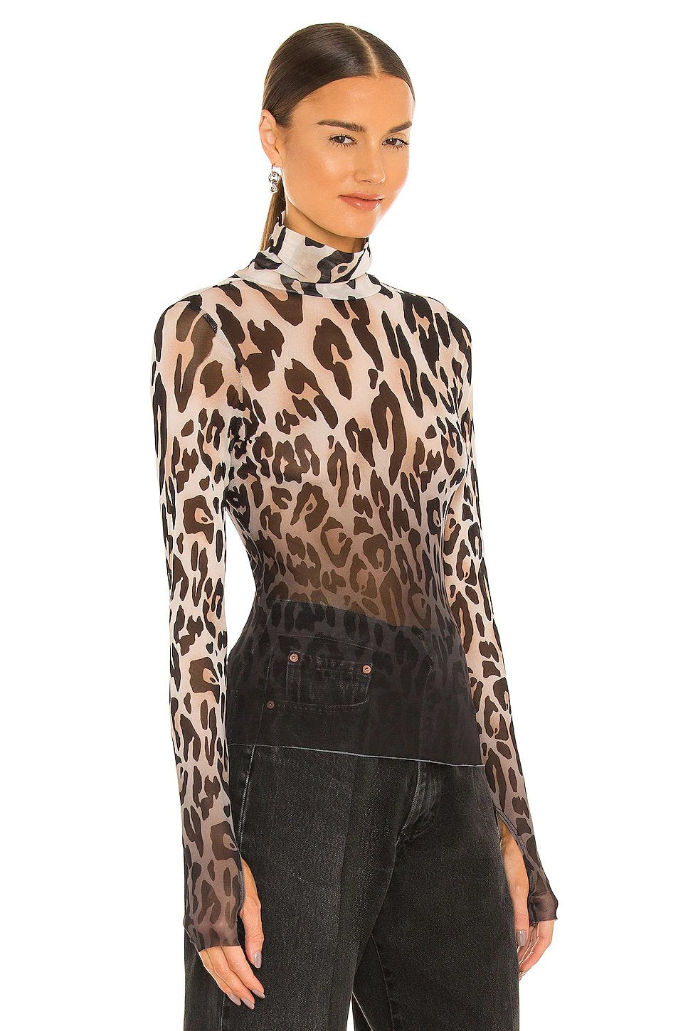 AFRM Zadie Top in Ombre Leopard - Image 3