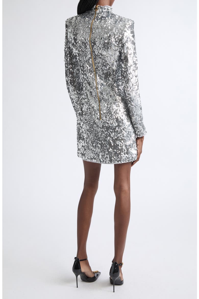 Long Sleeve Sequin Minidress