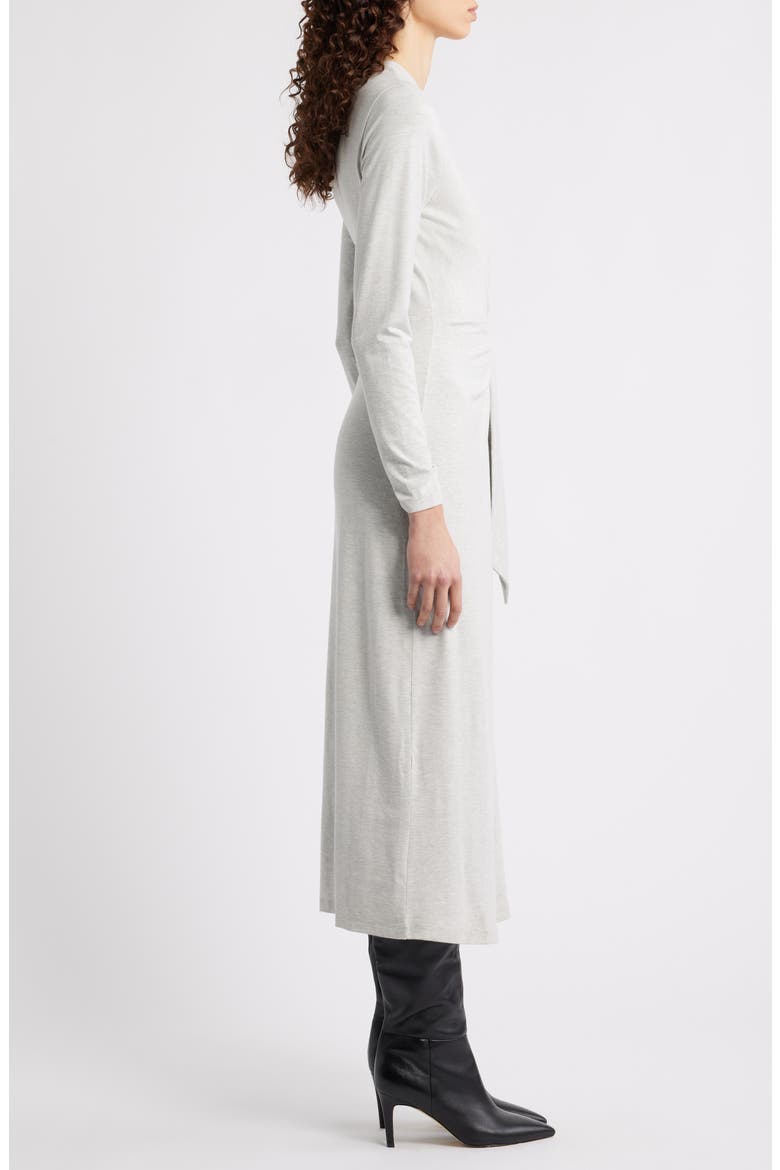 Erlot Side Tie Long Sleeve Midi Dress
