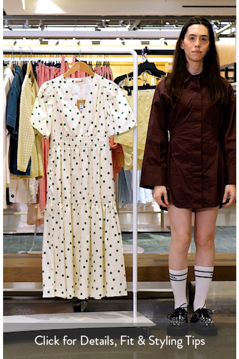 Irene Polka Dot Print Midi Dress
