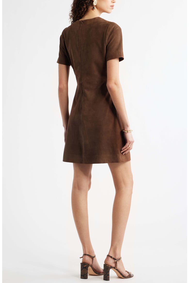 Sculpted Suede Minidress