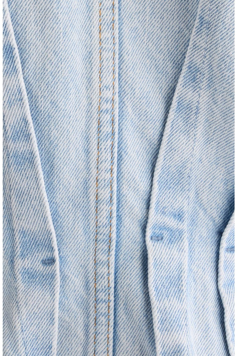 Long Sleeve Shaped Denim Minidress