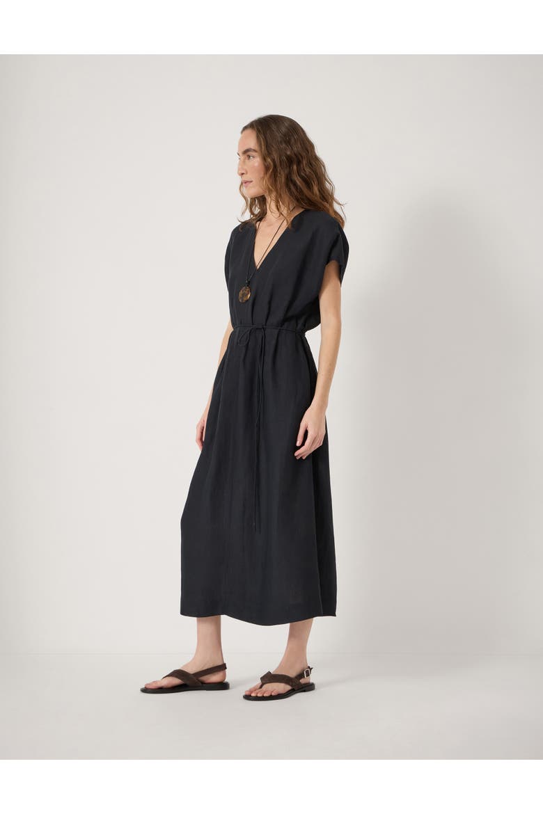 Remy Pleated Linen Blend Midi Dress