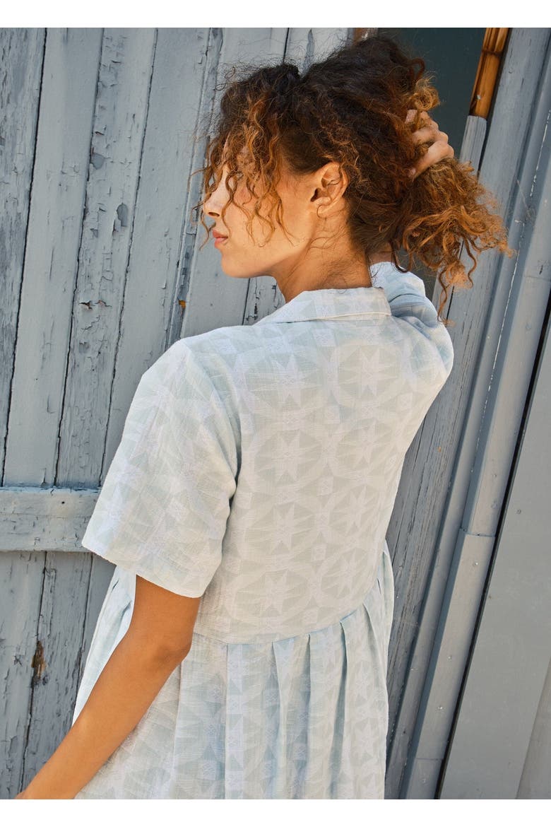 Sabine Button Front Collared Midi Dress