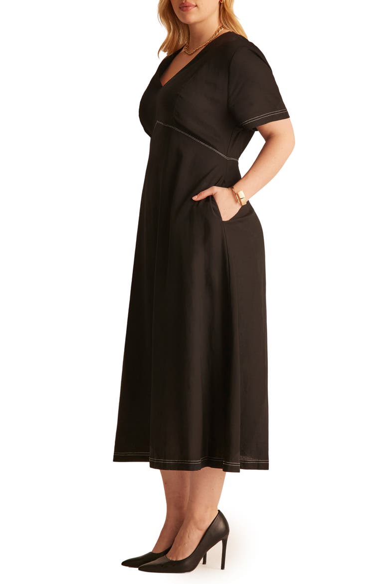 Alena Linen Blend Midi Dress