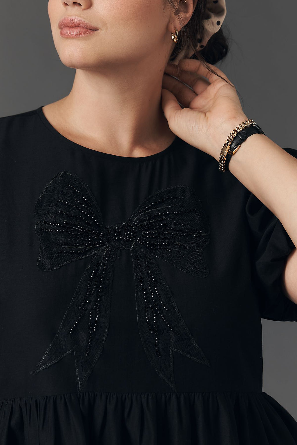 English Factory Short-Sleeve Sheer Midi Shirtdress