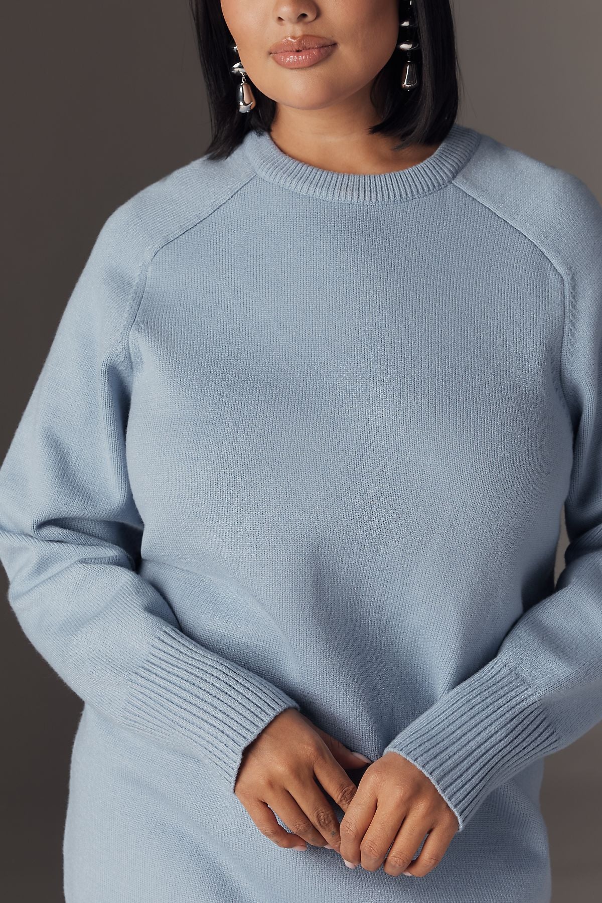 English Factory Long-Sleeve Mini Sweater Dress