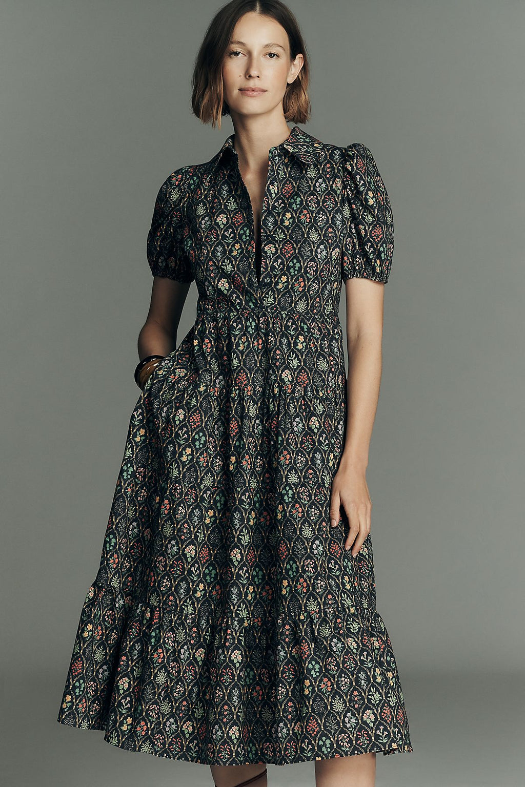 English Factory Floral Shirtdress