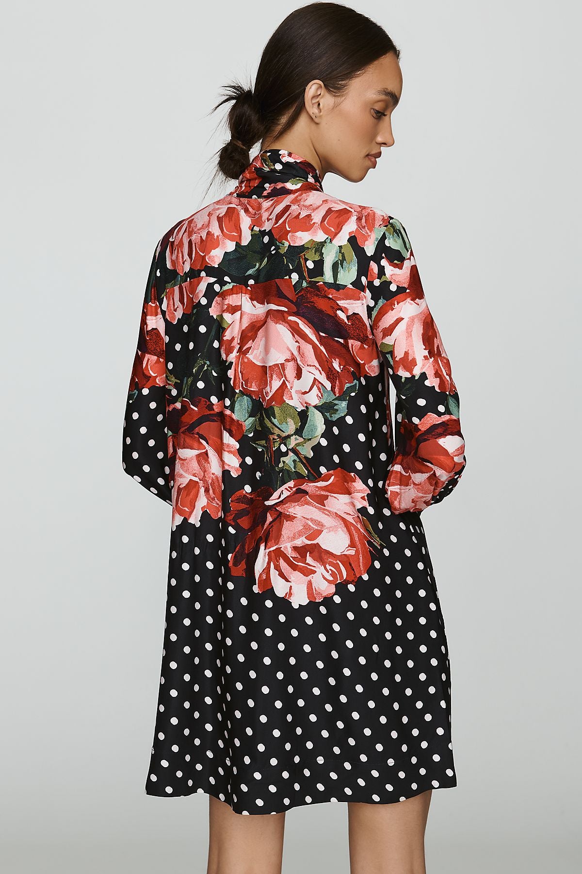 Caroline Tie-Neck Mini Dress by Maeve