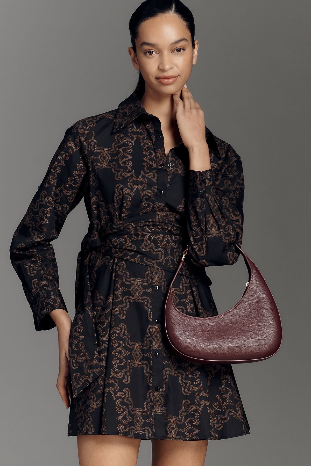 Hutch Anja Long-Sleeve Mini Shirtdress