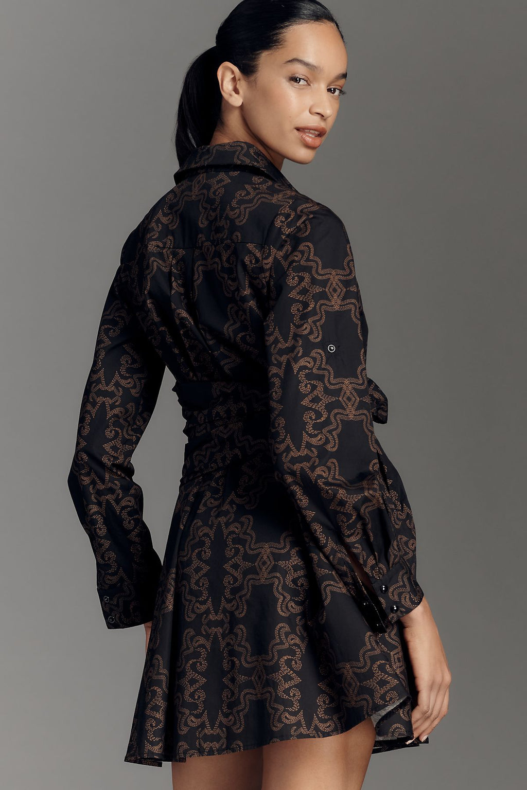 Hutch Anja Long-Sleeve Mini Shirtdress